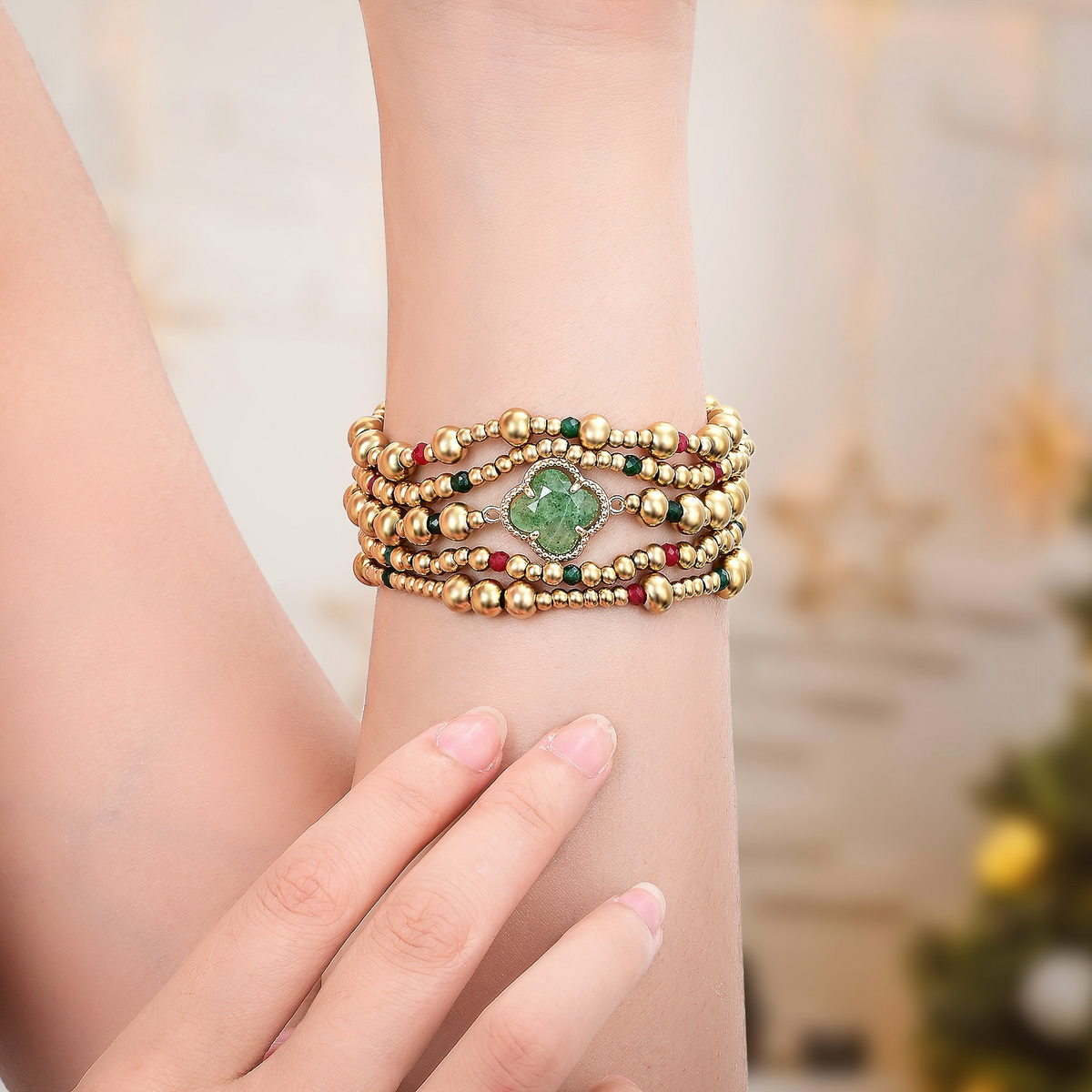 Correa Merry Clover Gold Stretch para Apple Watch