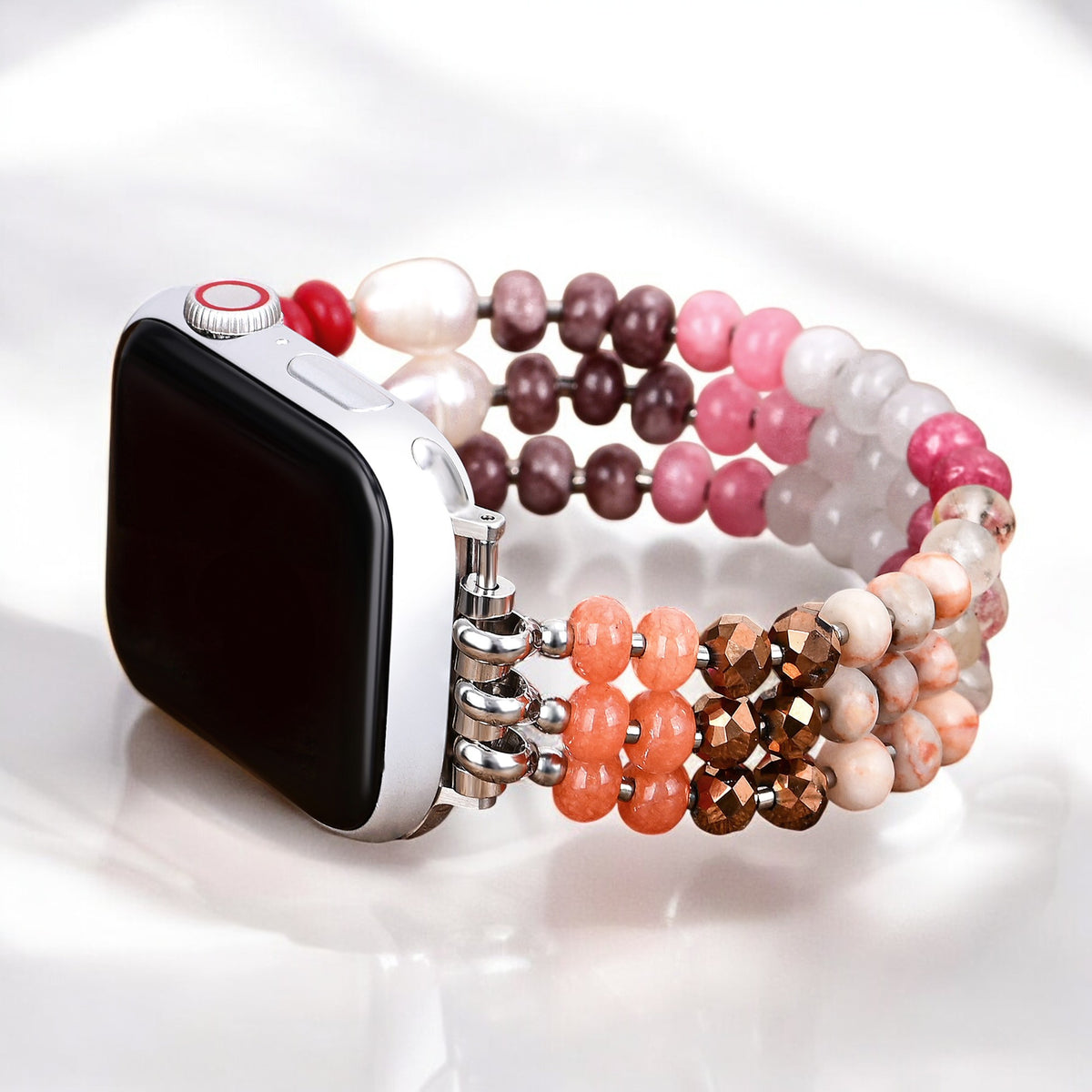 Correa Ruby Blush Stone Stretch Apple Watch