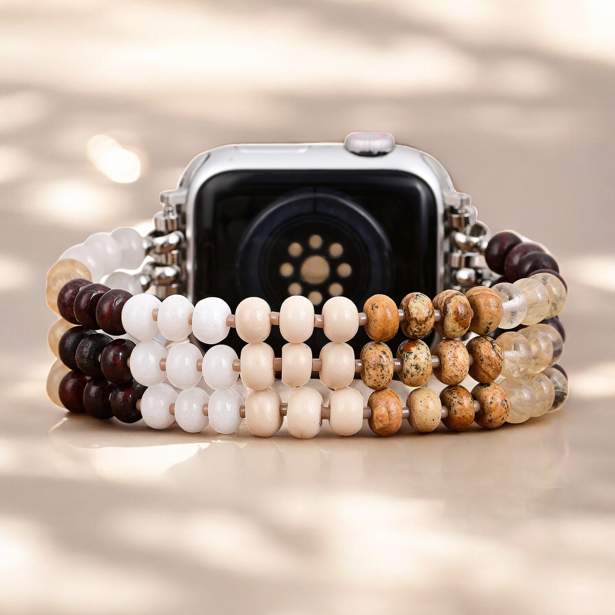 Golden Sand Stone Stretch Apple Watch Strap