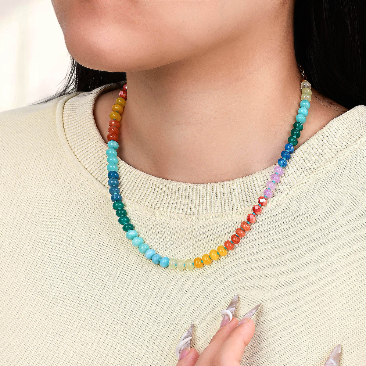 Rainbow Glow Stone Necklace