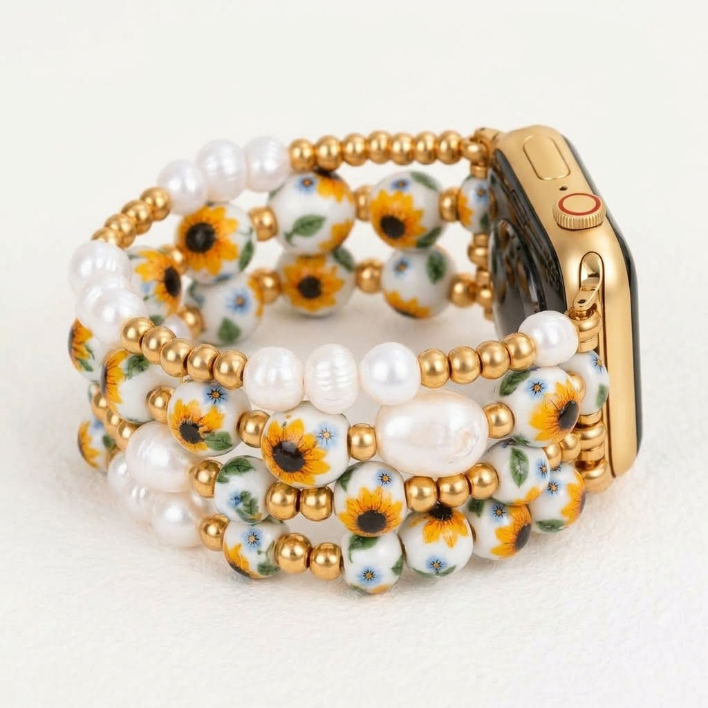 Porcelain Garden Sunlit Bloom Apple Watch Strap