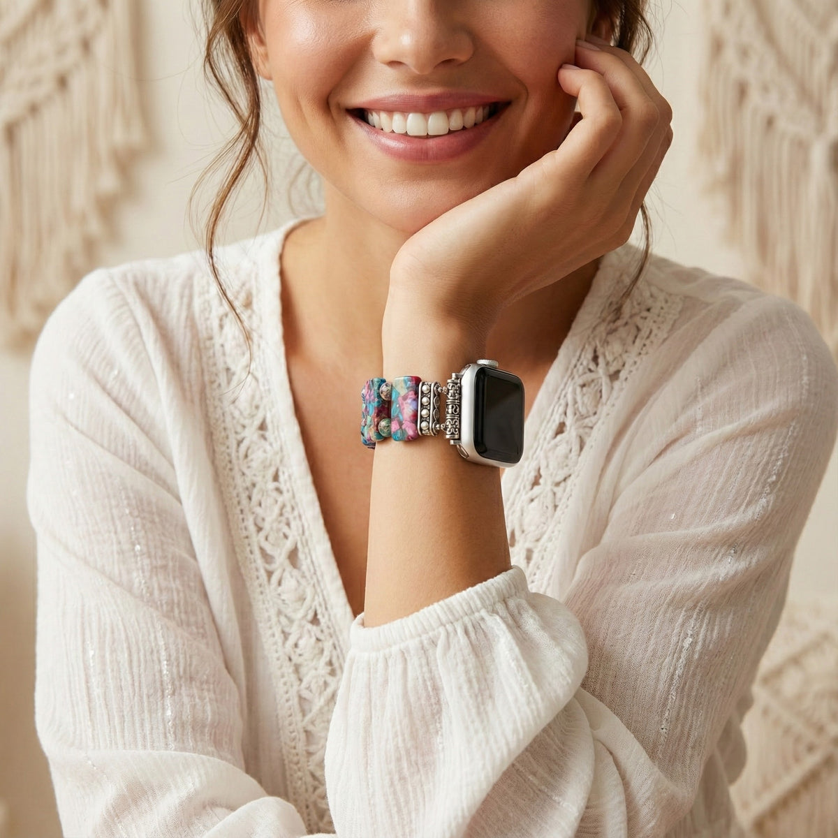 Celestial Radiance Stretch Apple Watch Strap