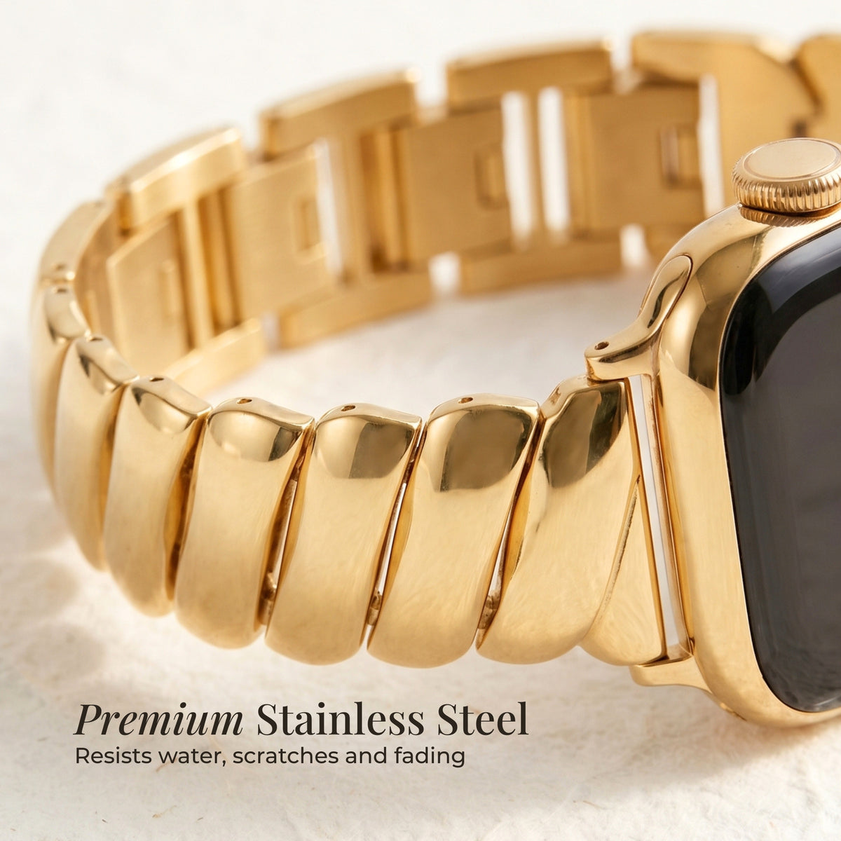 Goldener Glamour Luxus Apple Watch Armband