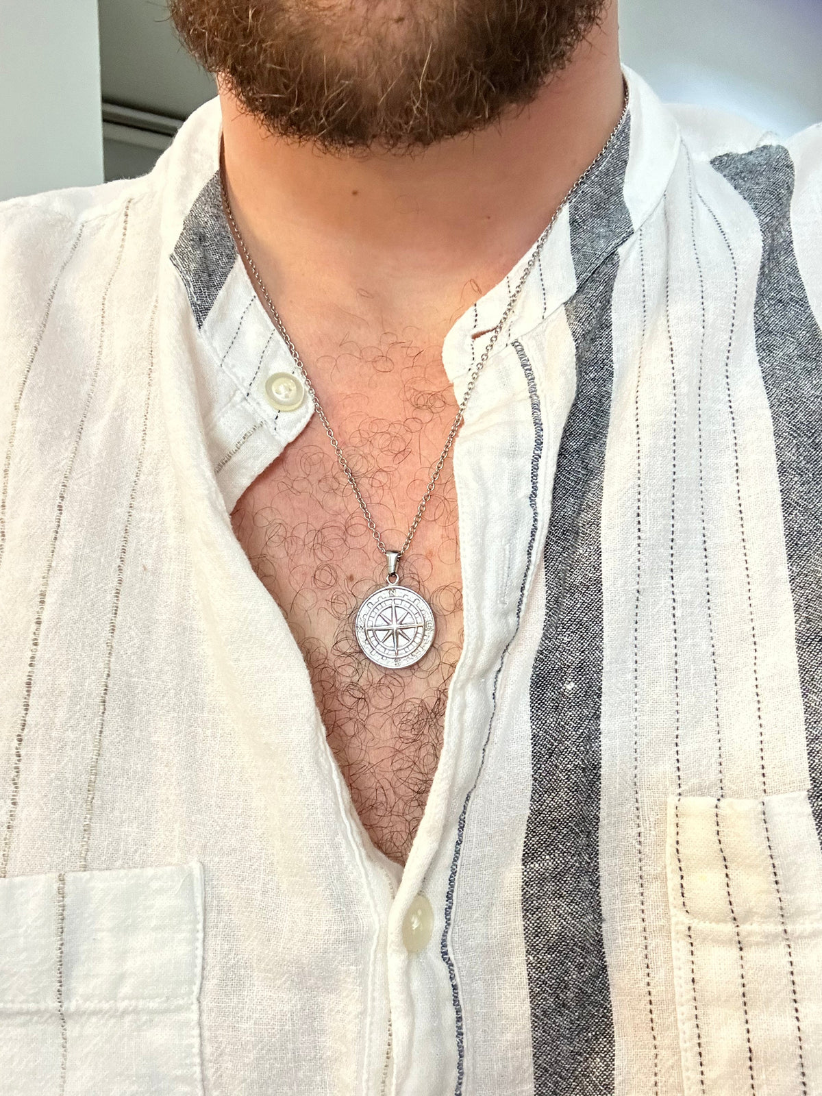 Kompass Anhänger (Silber)