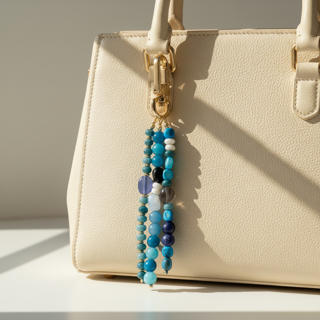 Charm para bolso Armonía de Ágata Azul