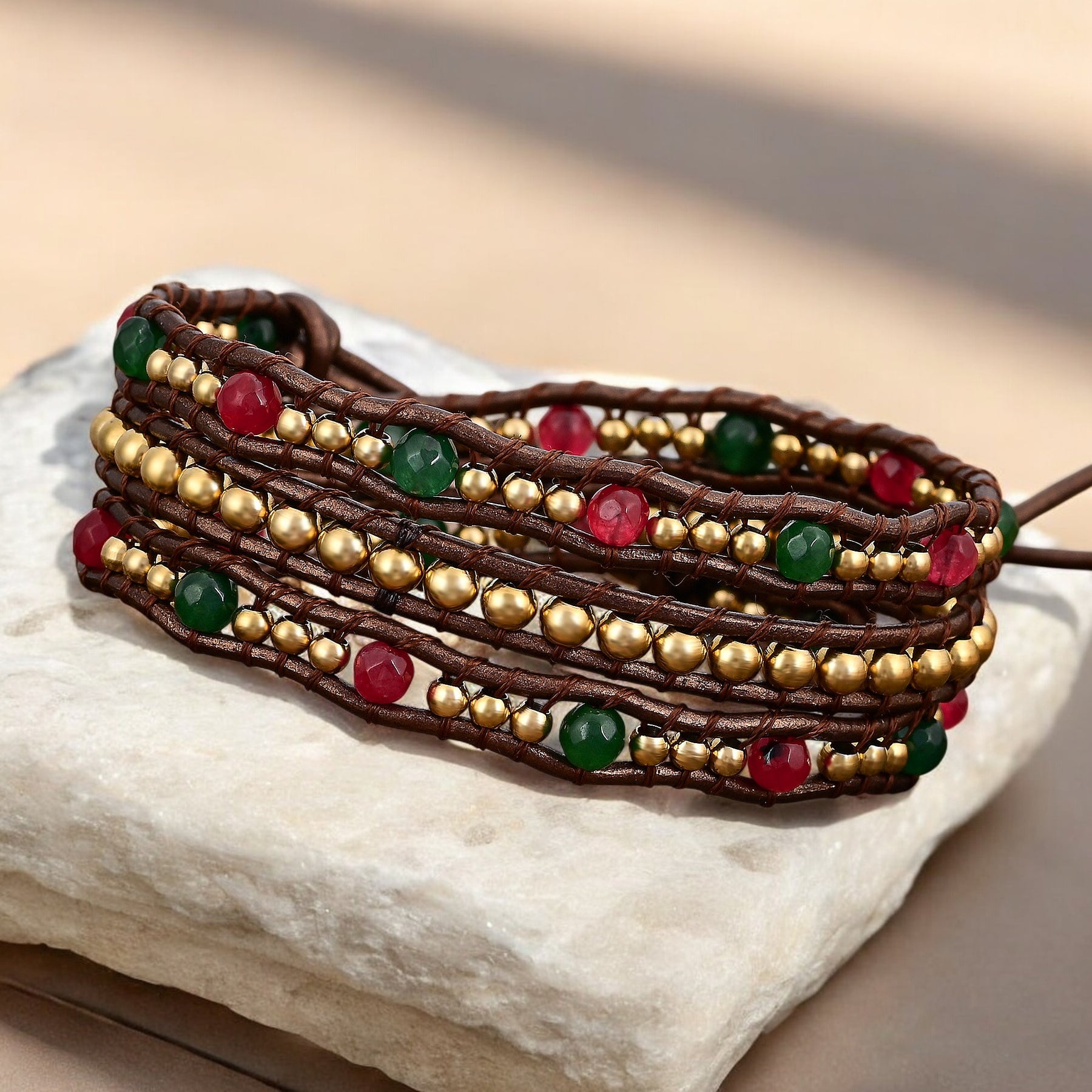 Merry Christmas Heart Wrap Bracelet