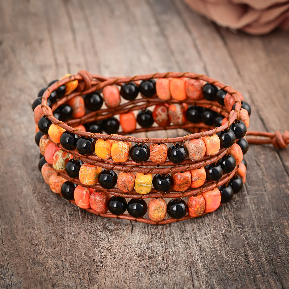 Spooky Agate Wrap Bracelet