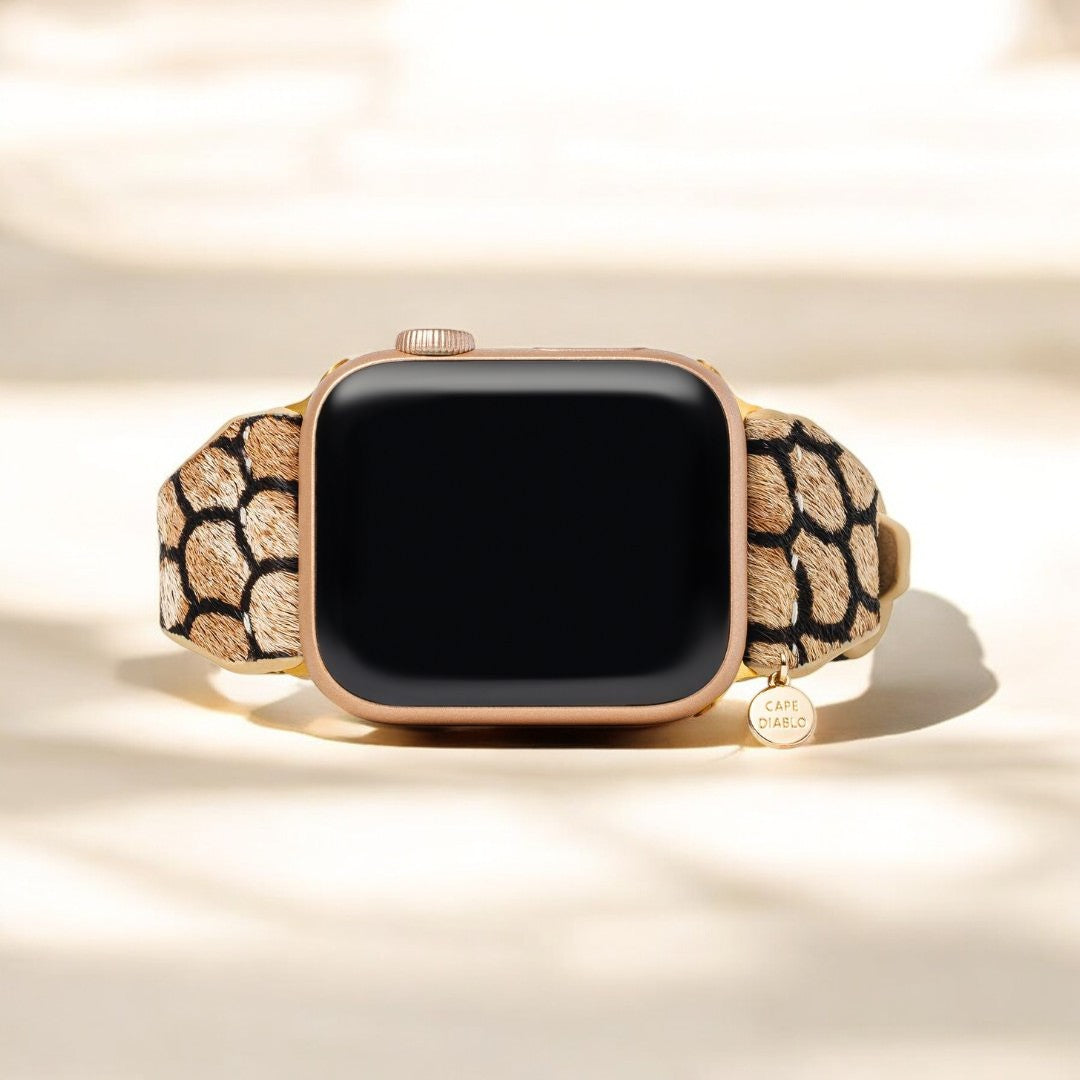 Midnight Scales Leather Apple Watch Strap