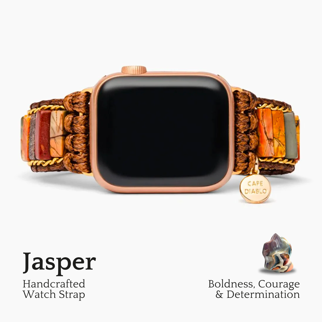 Zartes Apple-Uhrenarmband aus Picasso-Jaspis