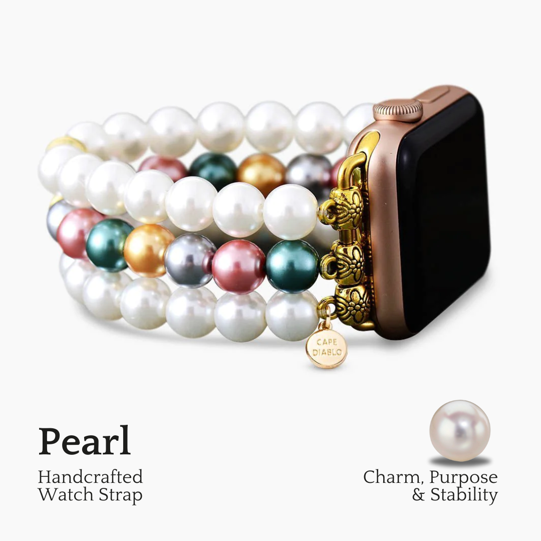 Pearl Garden Stretch Apple Watch Strap