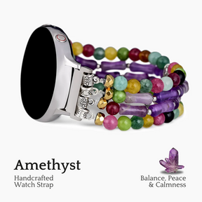 Mosaic Amethyst Samsung Galaxy Stretch Watch Strap