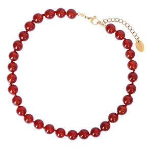 Red Agate Choker Necklace