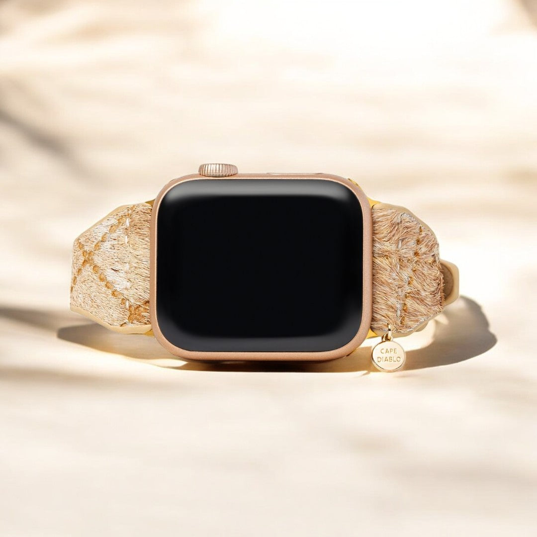 Driftwood Hues Leather Apple Watch Strap