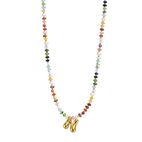 Multicolor Bubble Letter Necklace