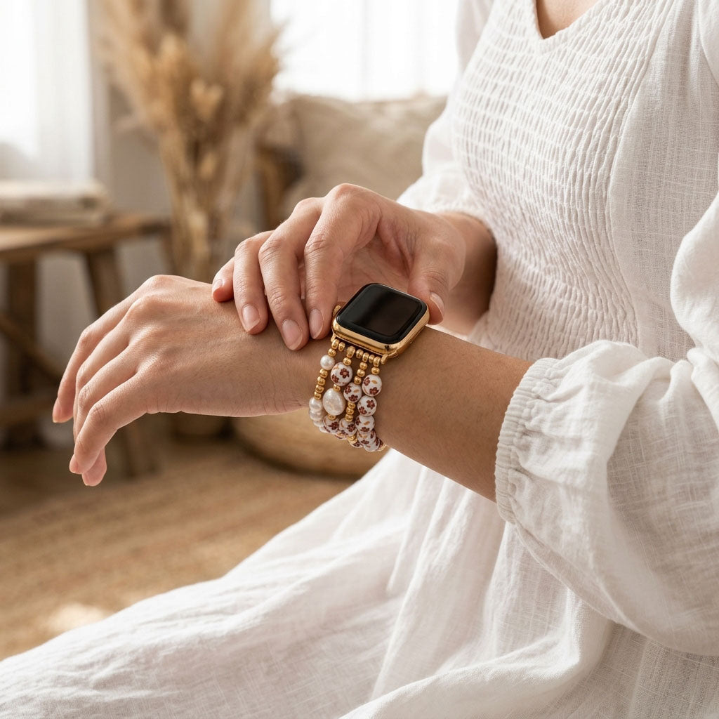 Porcelain Garden Autumn Blossom Apple Watch Strap