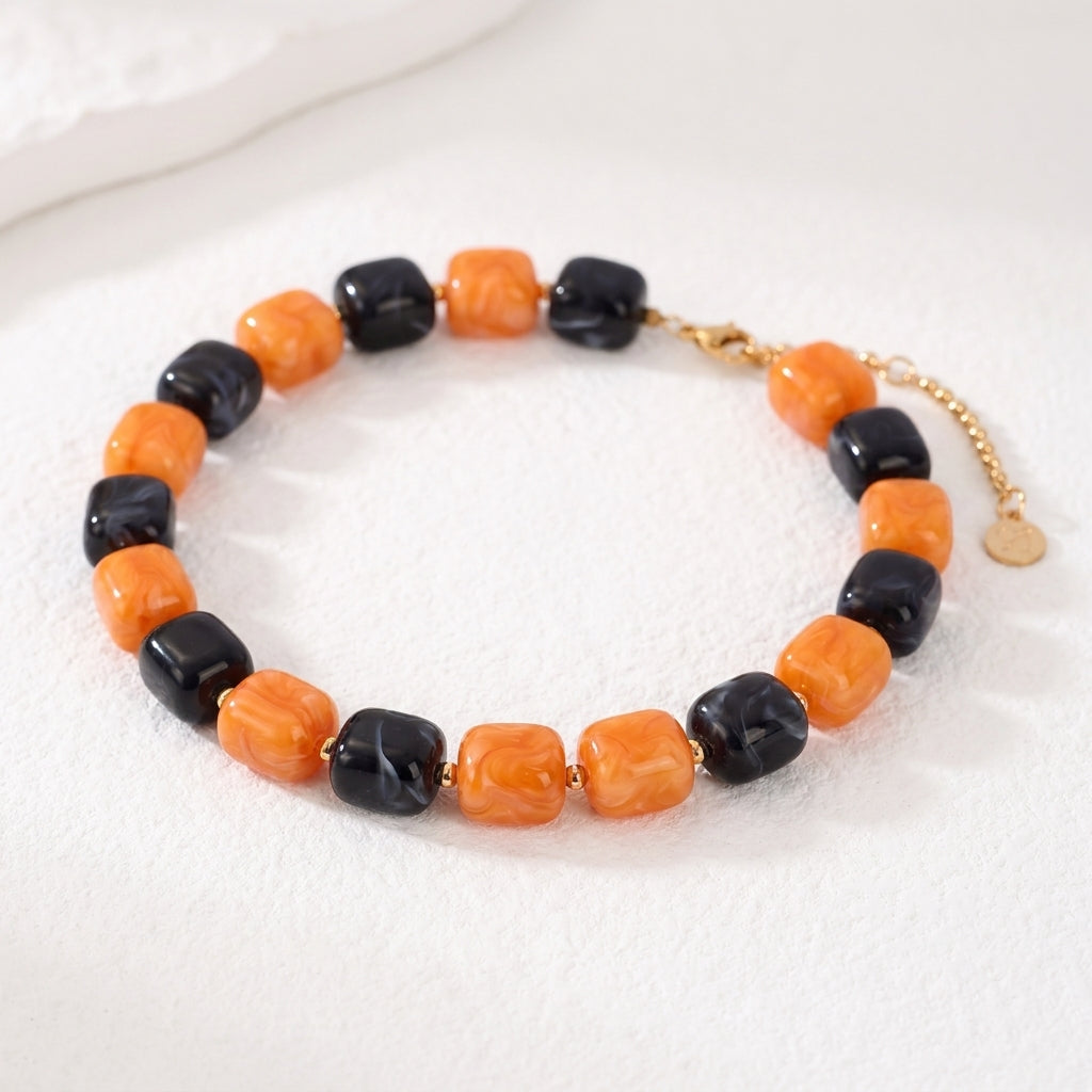 Pumpkin Noir Halloween Chunky Necklace