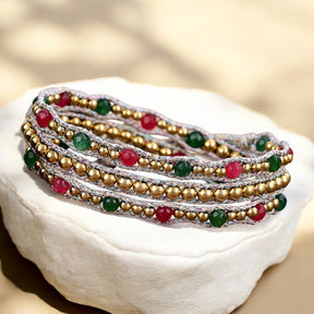 Joyful Christmas Radiance Wrap Bracelet