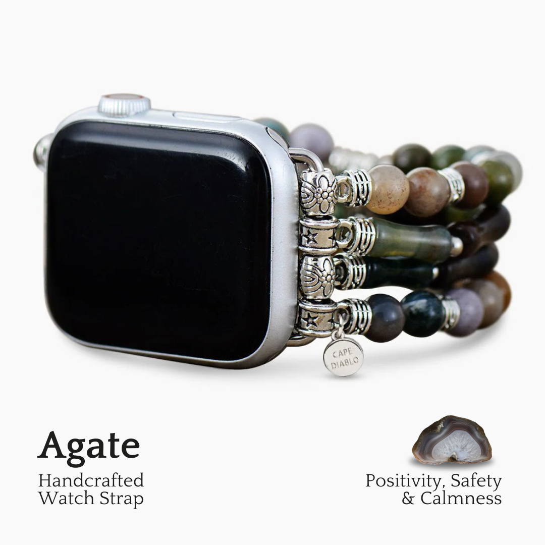 Vintage Agate Stretch Apple Watch Strap