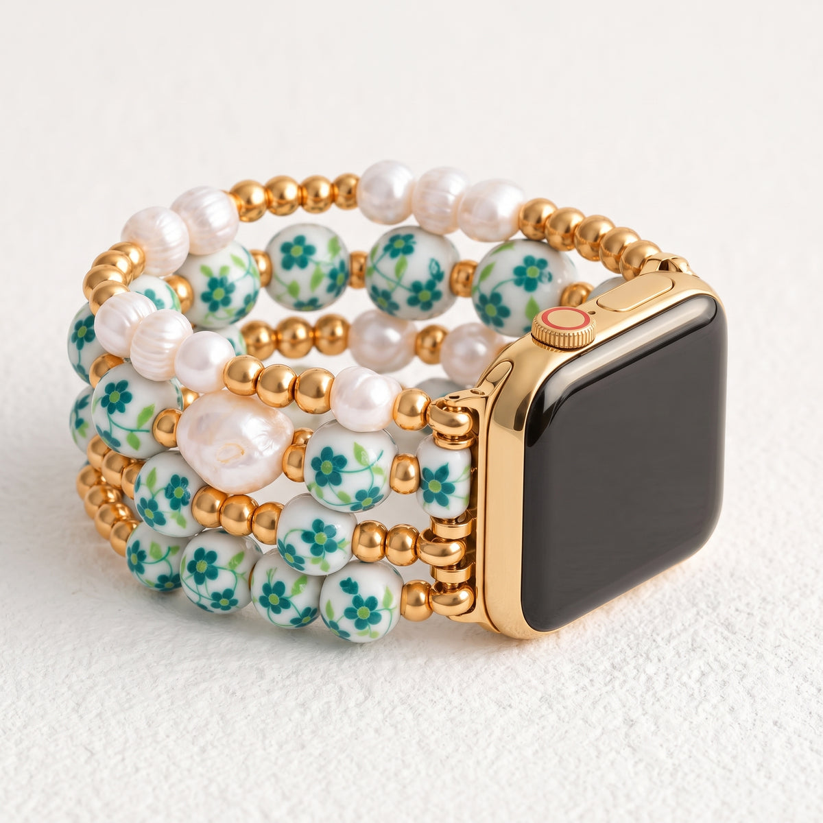Porcelain Garden Emerald Grove Apple Watch Strap