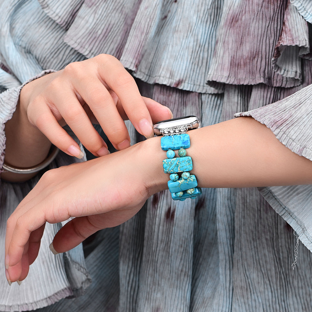 Serenity Turquoise Stretch Apple Watch Strap