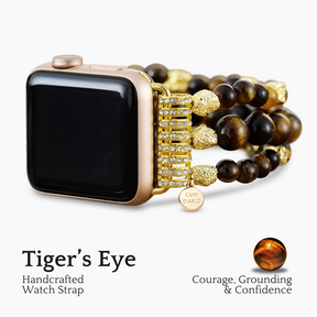 Tiger Eye Gleam Stretch Apple Watch Strap