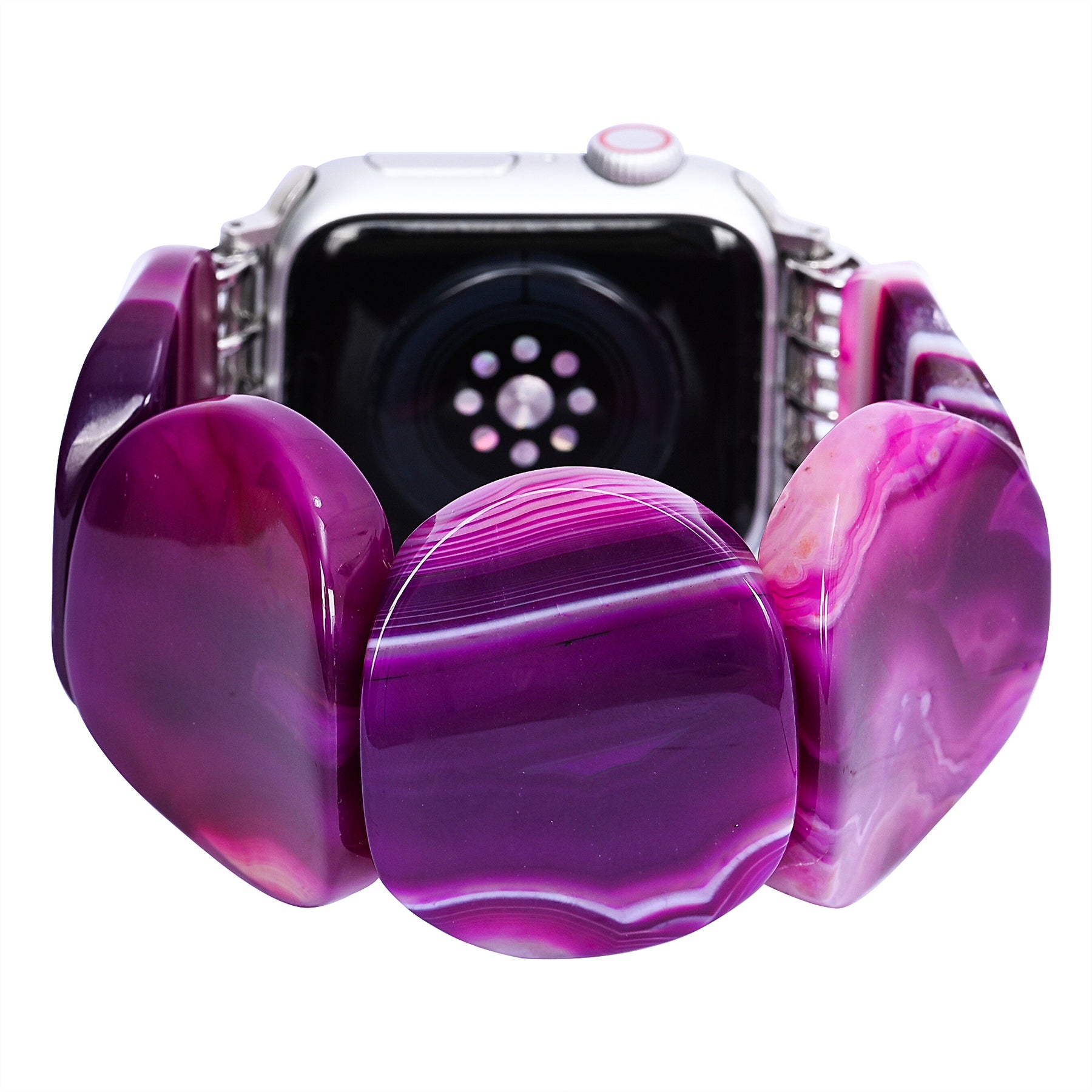 Mystic Plum Agate Stretch Apple Watch Strap