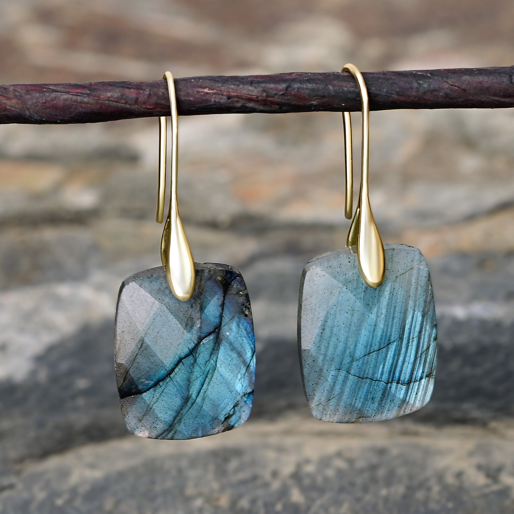 Labradorite Glow Drops Earrings
