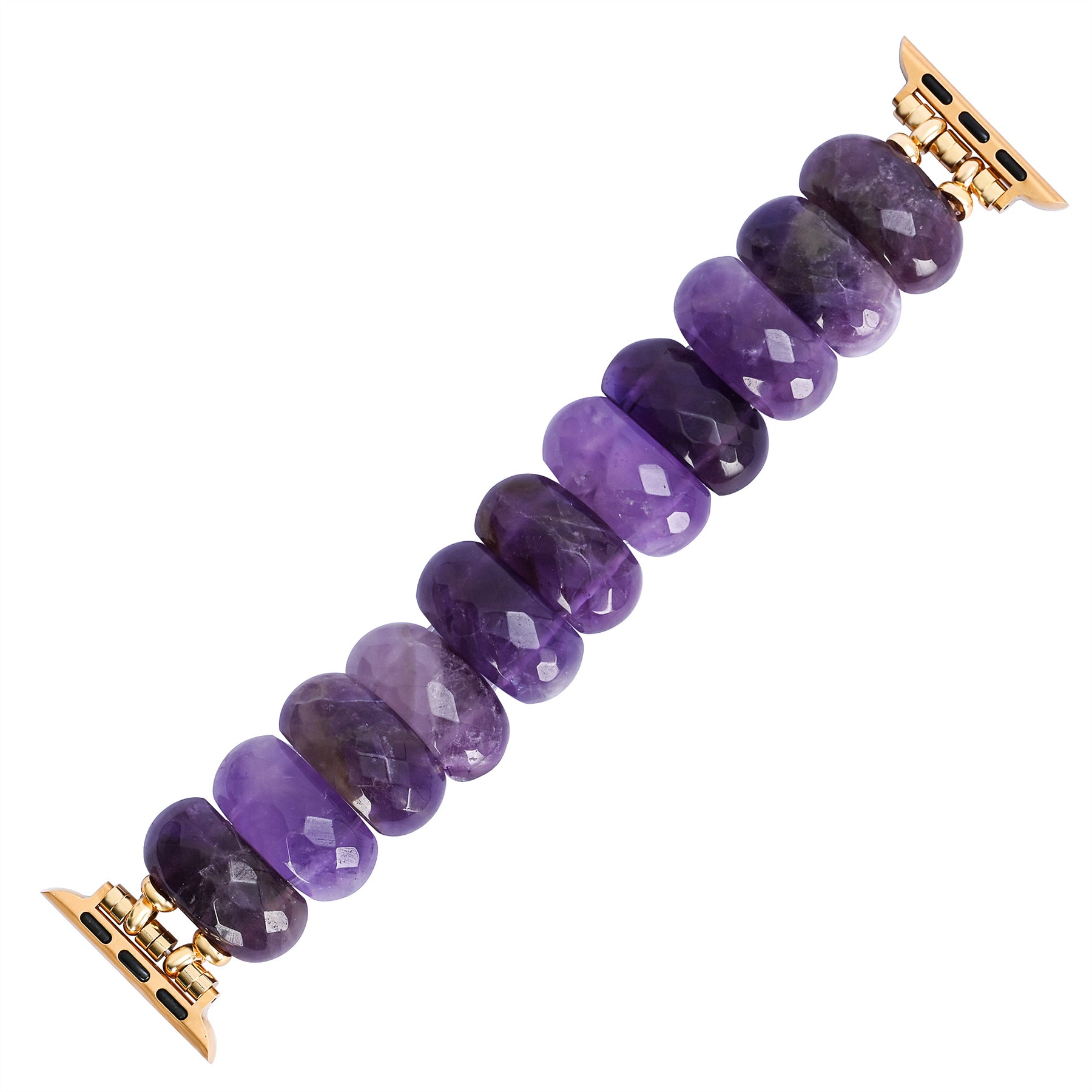 Correa elástica de protección de amatista curativa para Apple Watch