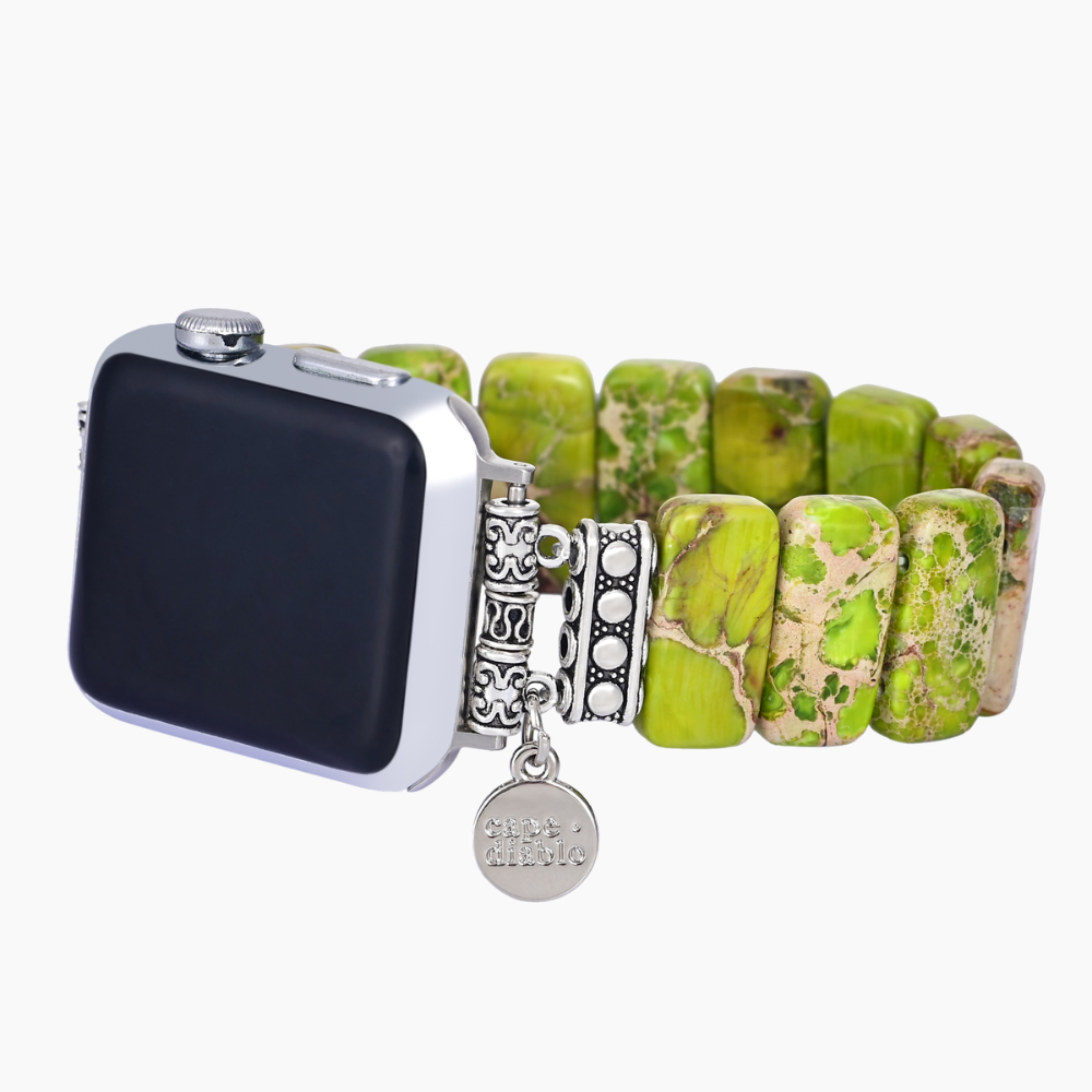 Lime Tibetan Jasper Stretch Apple Watch Strap