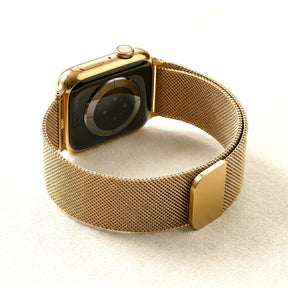 Golden Steel Luxury Stretch Apple Watch Strap