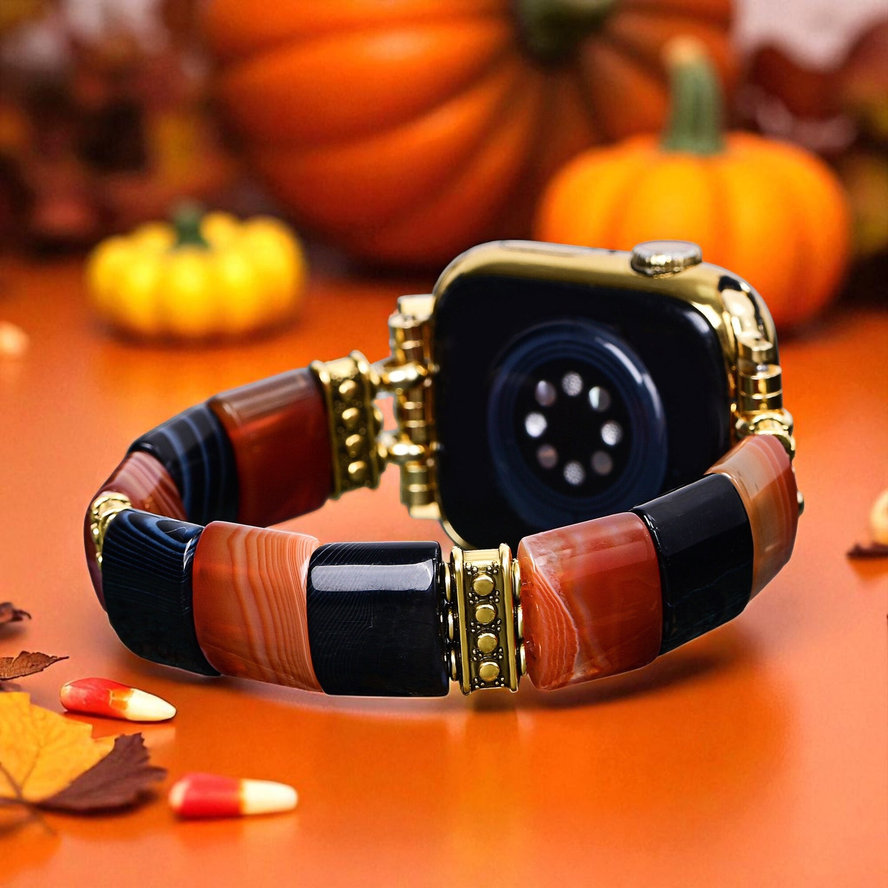 Haunted Stripes Halloween Apple Watch Strap