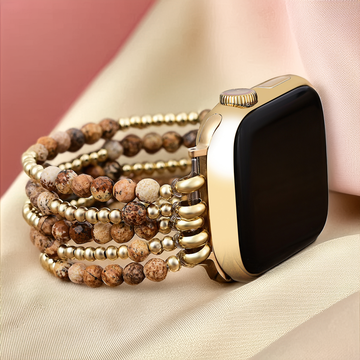 Correa elástica Golden Earth Jasper para Apple Watch