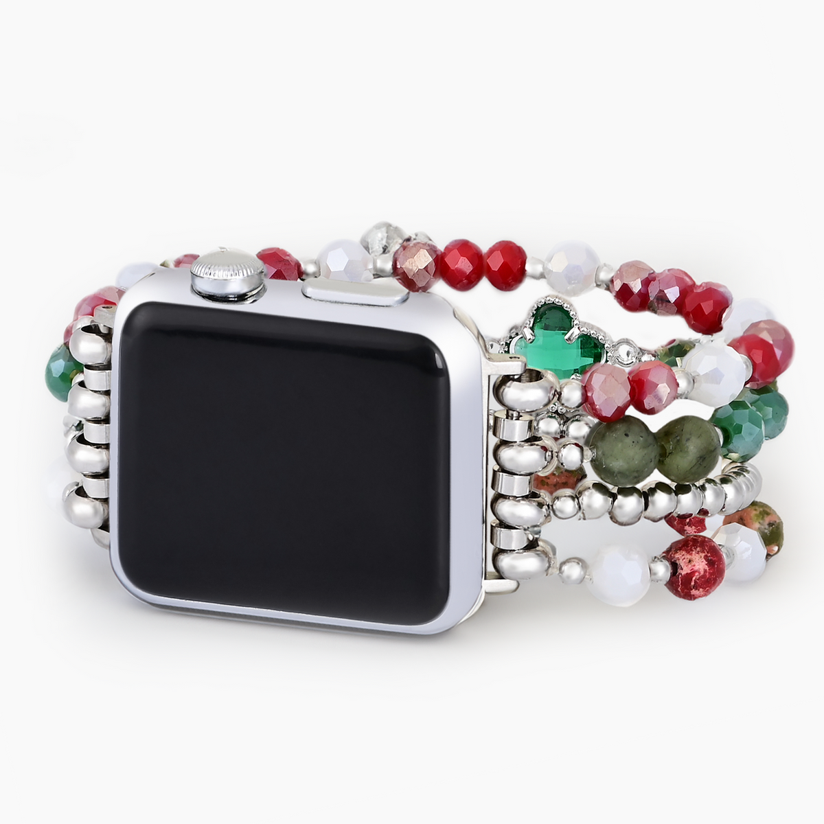 Merry Filigree Stretch Apple Watch Strap - Silver