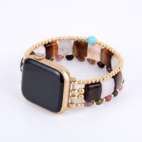 Midnight Bloom Tourmaline Stretch Apple Watch Strap
