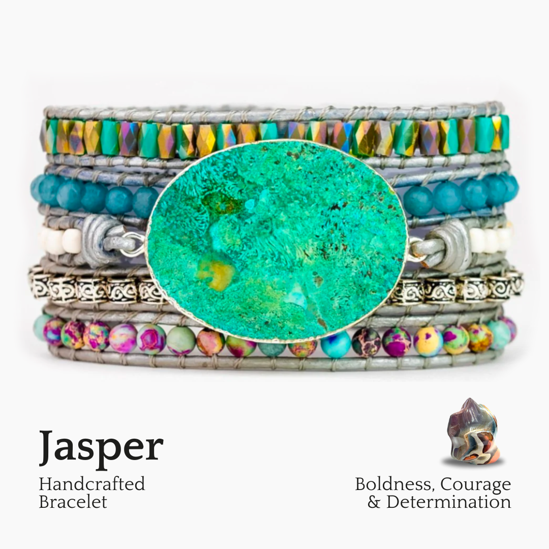 Ocean Jasper Protection Wrap Bracelet
