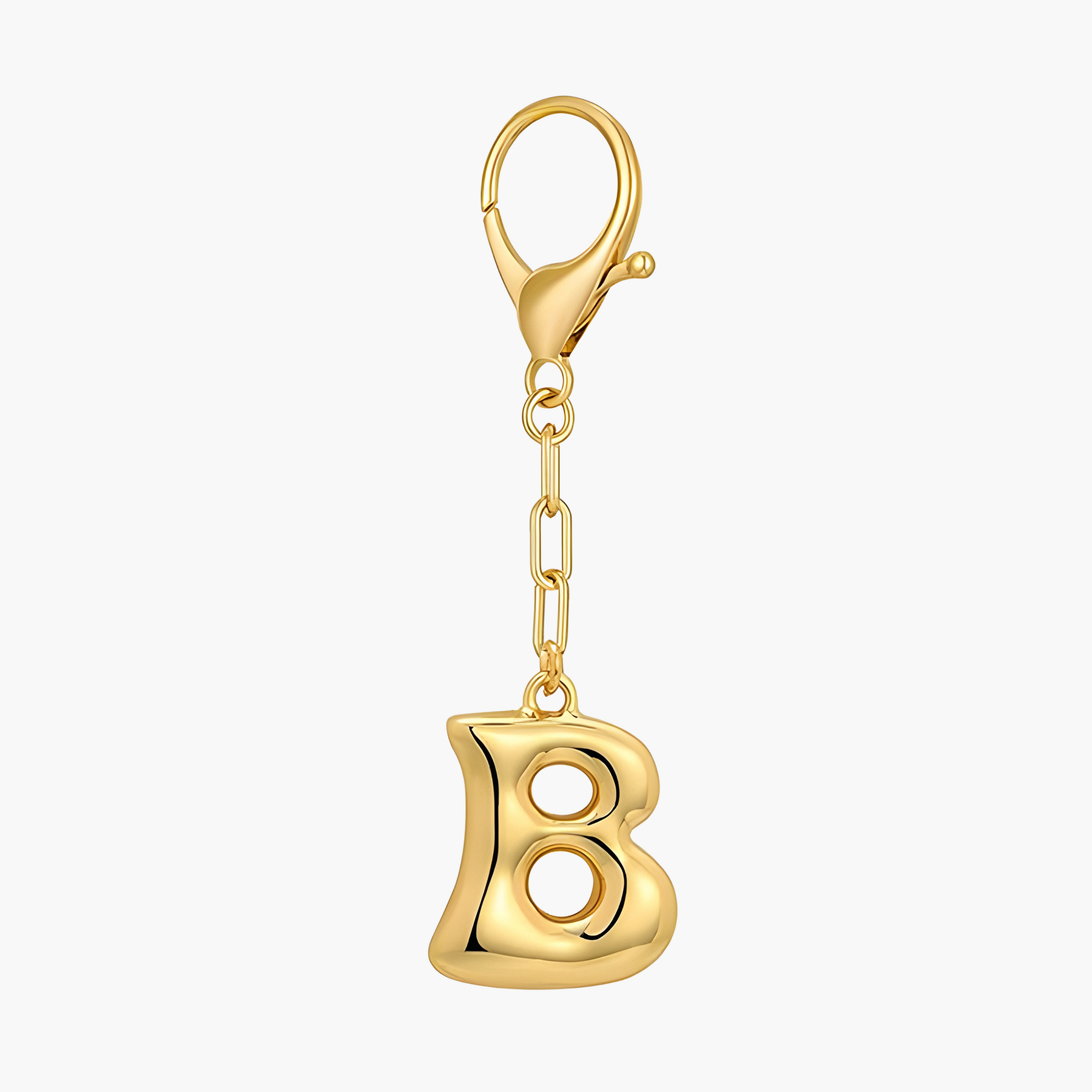 Bubble Letter Initial Keychain & Bag Charm