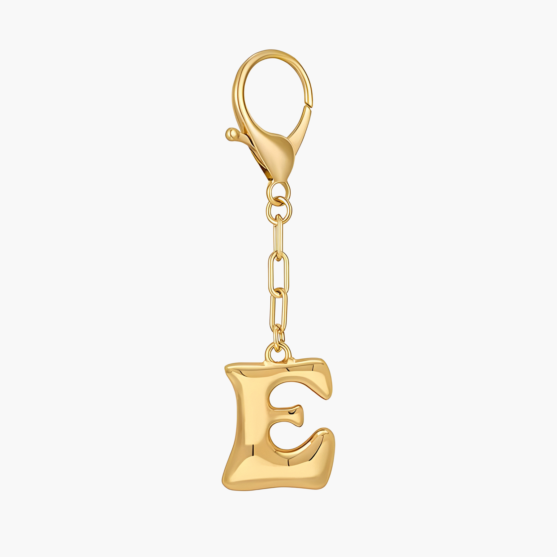 Bubble Letter Initial Keychain & Bag Charm