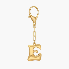 Bubble Letter Initial Keychain & Bag Charm