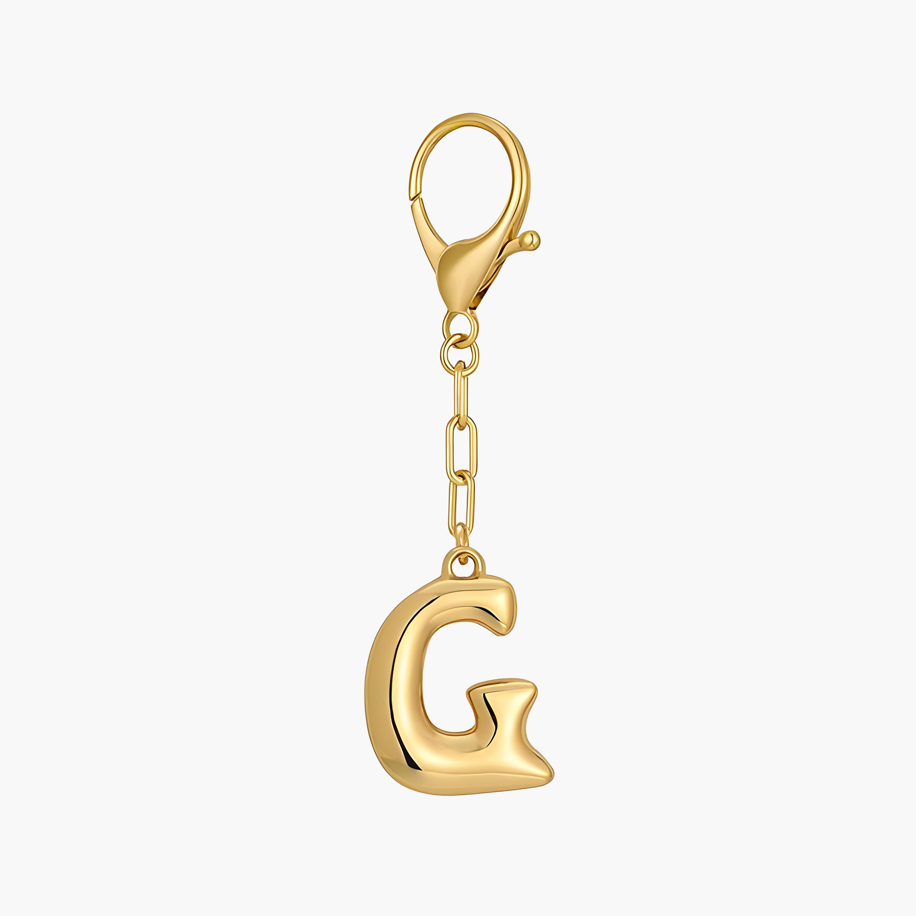 Bubble Letter Initial Keychain & Bag Charm