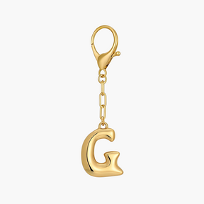 Bubble Letter Initial Keychain & Bag Charm