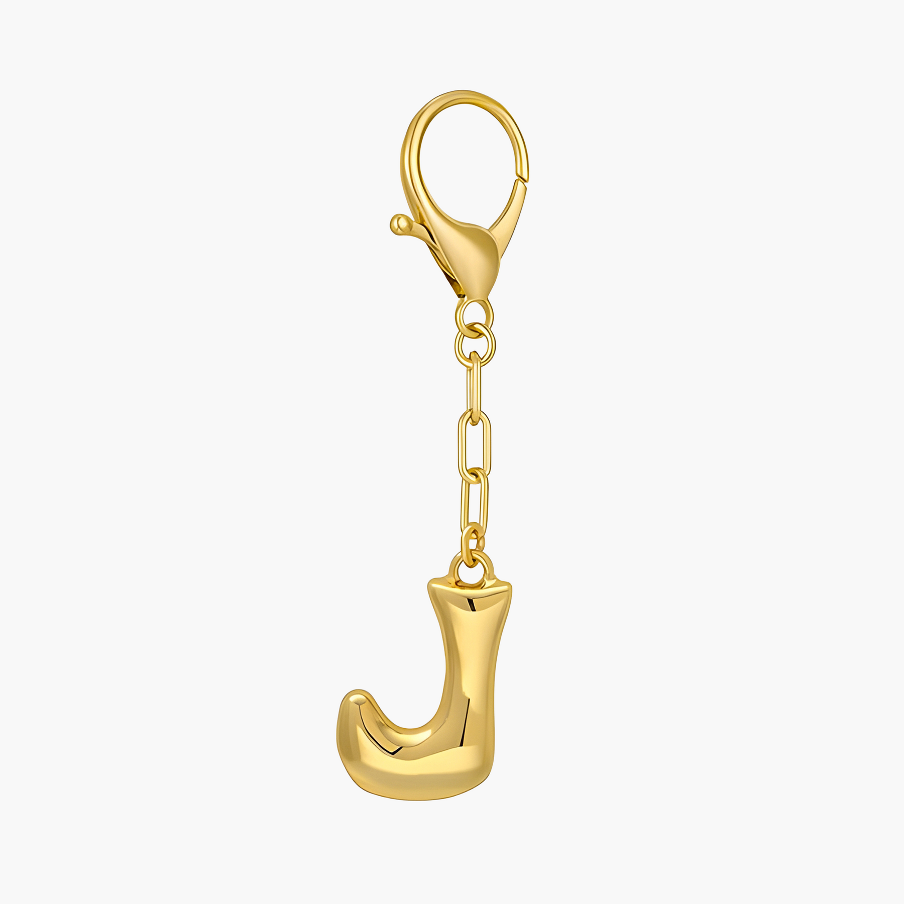 Bubble Letter Initial Keychain & Bag Charm