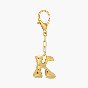 Bubble Letter Initial Keychain & Bag Charm