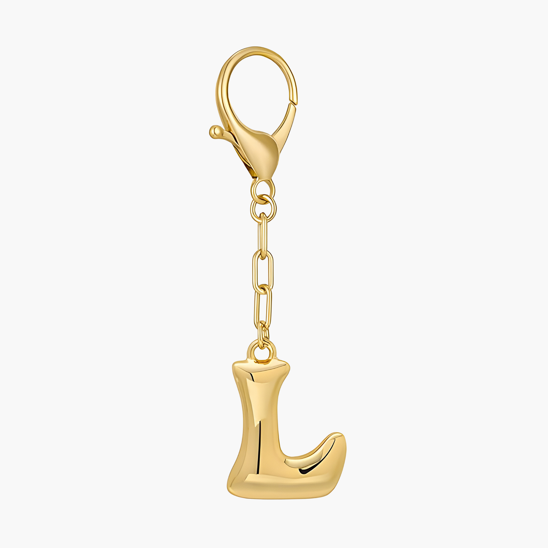 Bubble Letter Initial Keychain & Bag Charm