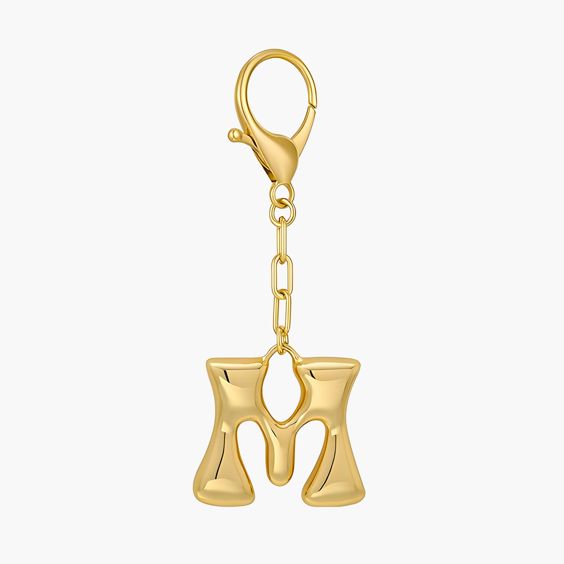 Bubble Letter Initial Keychain & Bag Charm