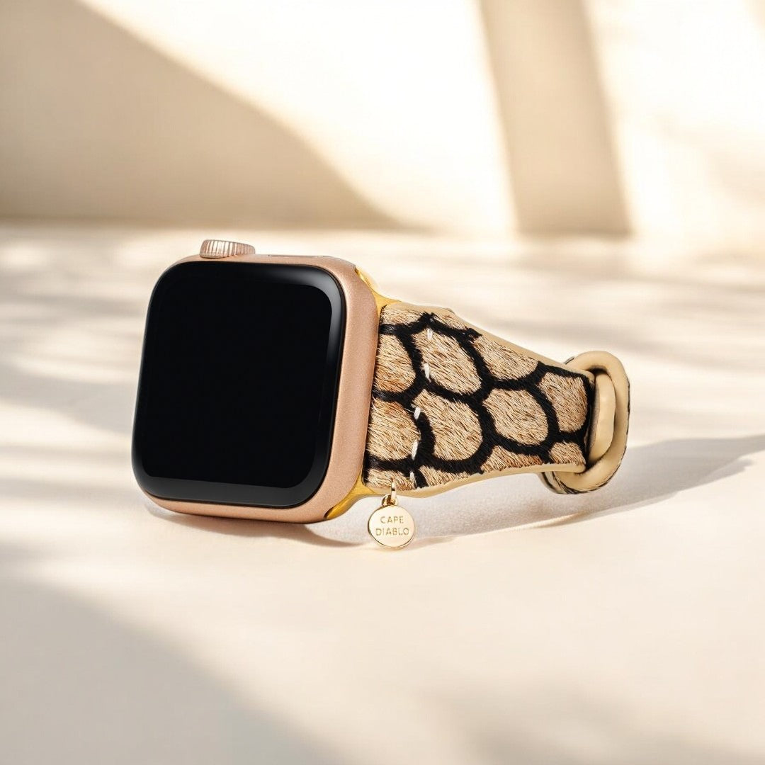 Midnight Scales Leather Apple Watch Strap
