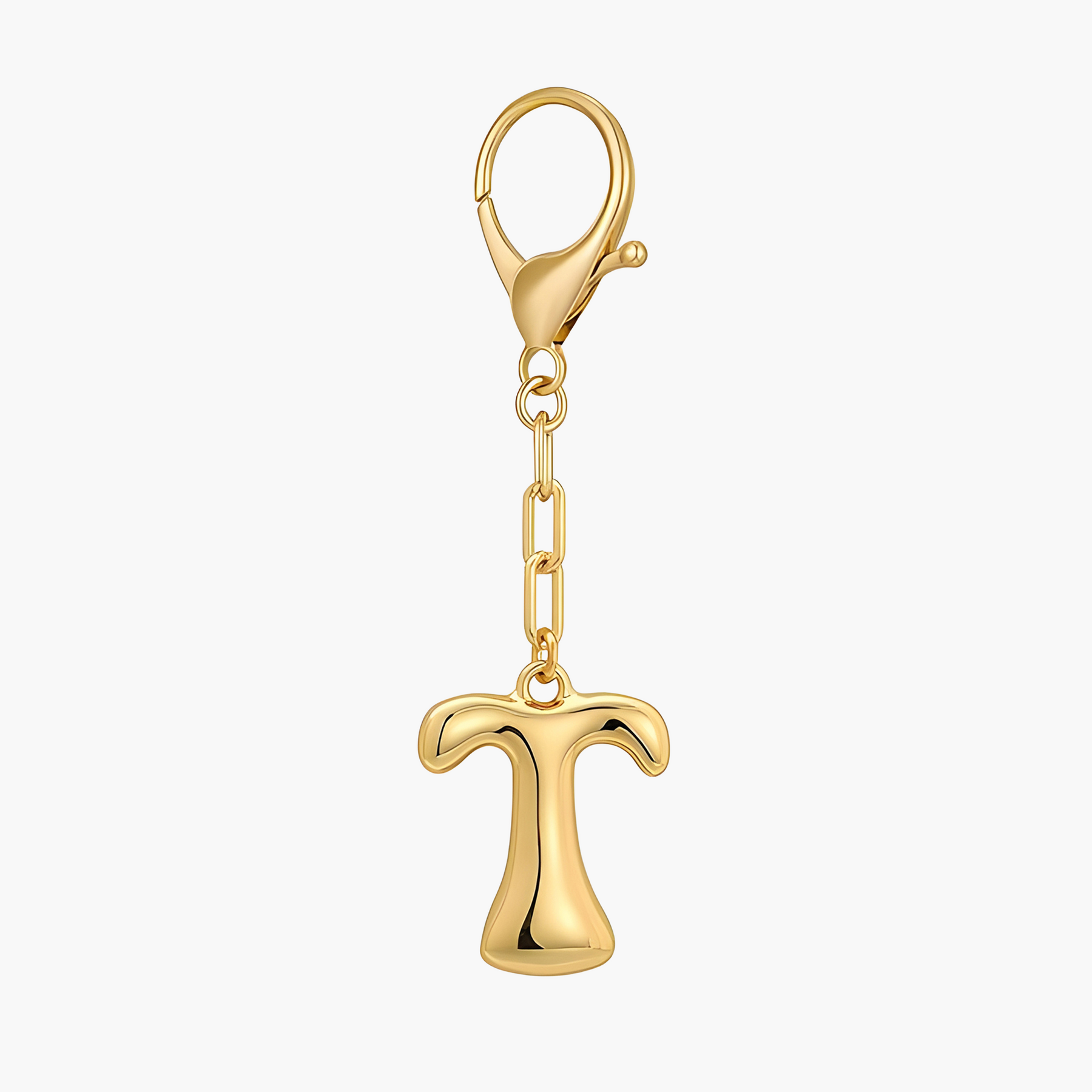 Bubble Letter Initial Keychain & Bag Charm