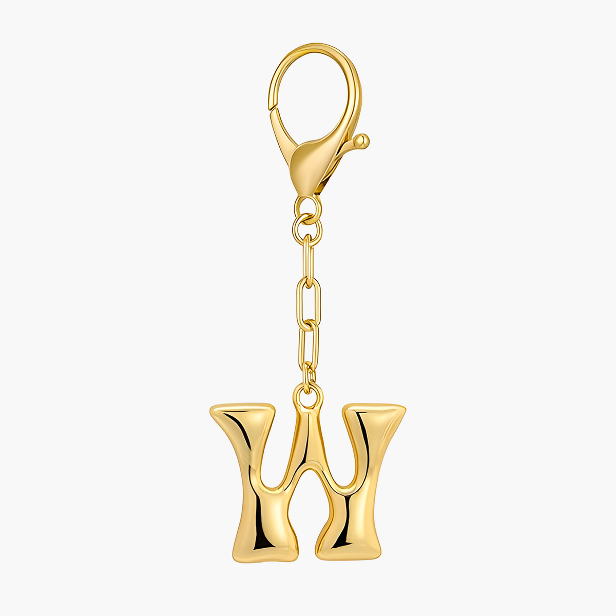 Bubble Letter Initial Keychain & Bag Charm