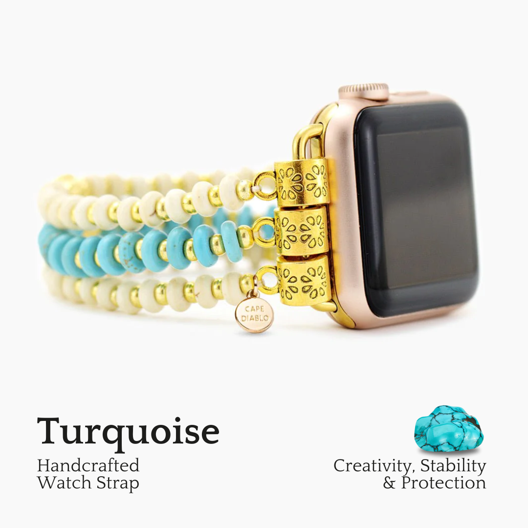 Turquoise Howlite Stretch Apple Watch Strap