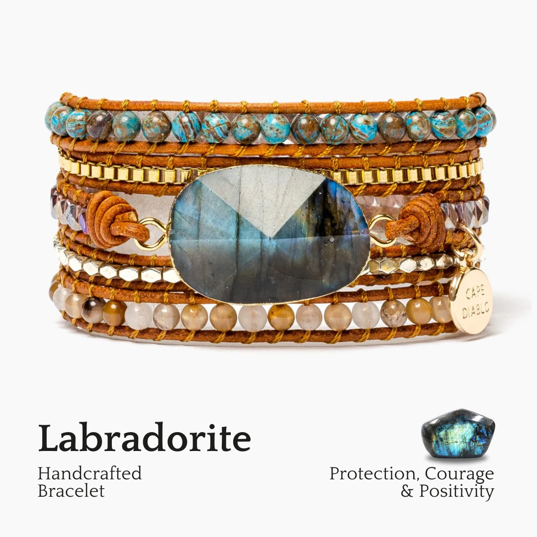 Labradorite Wanderer Wrap Bracelet