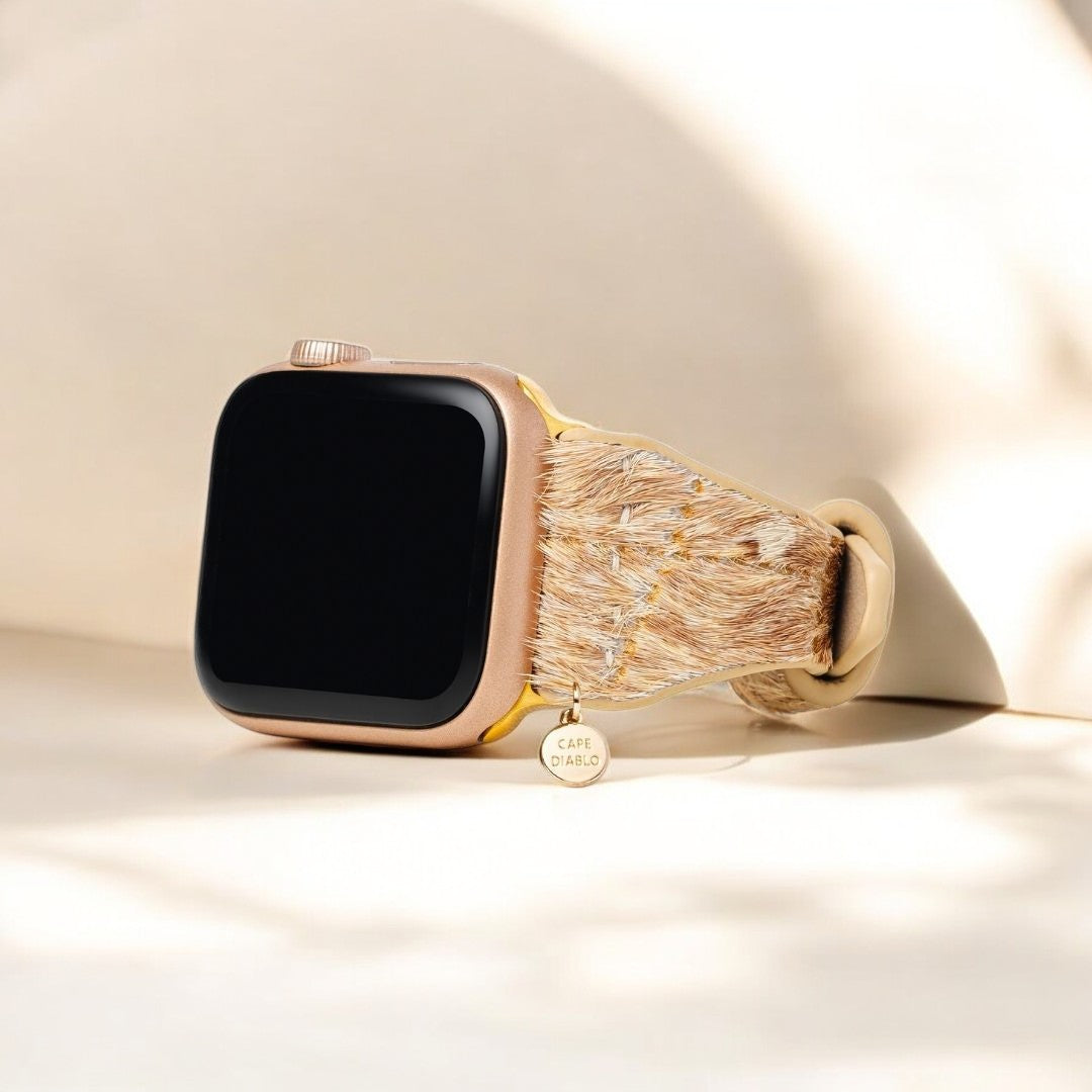 Driftwood Hues Leather Apple Watch Strap